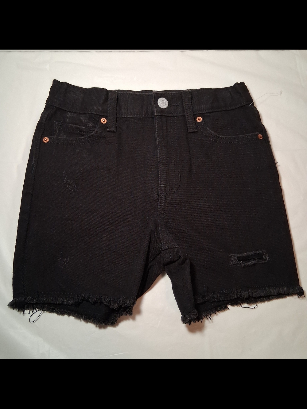Old Navy Black Distressed Women's Denim Shorts Size 5.